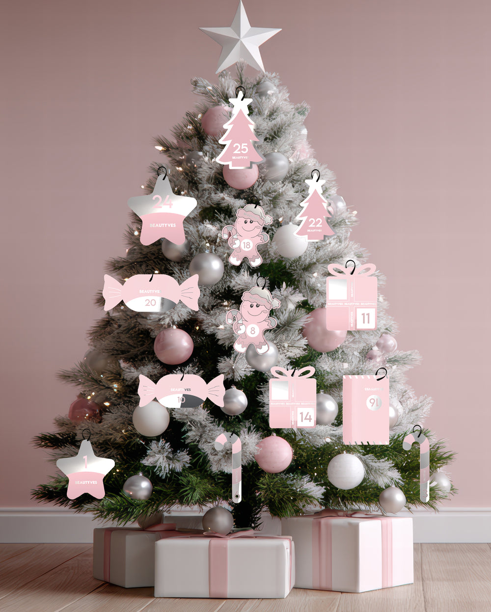Calendario dell’Avvento Beauty 2025 da Appendere all’Albero – 13 Caselle – Edizione Limitata 500 Pezzi