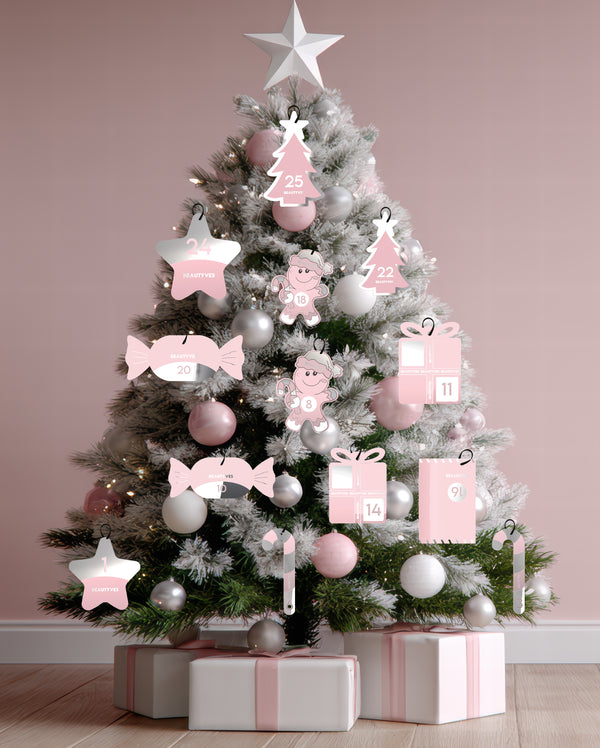 Calendario dell’Avvento Beauty 2025 da Appendere all’Albero – 13 Caselle – Edizione Limitata 500 Pezzi