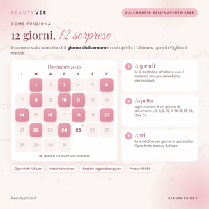 Come funziona il Calendario dell'Avvento Beauty 2026: i 12 giorni di dicembre indicati dai numeri delle scatoline