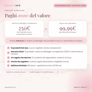 Perché conviene: 12 prodotti full size, valore al dettaglio complessivo 250€, prezzo 99,99€, spedizione in 24/48 ore