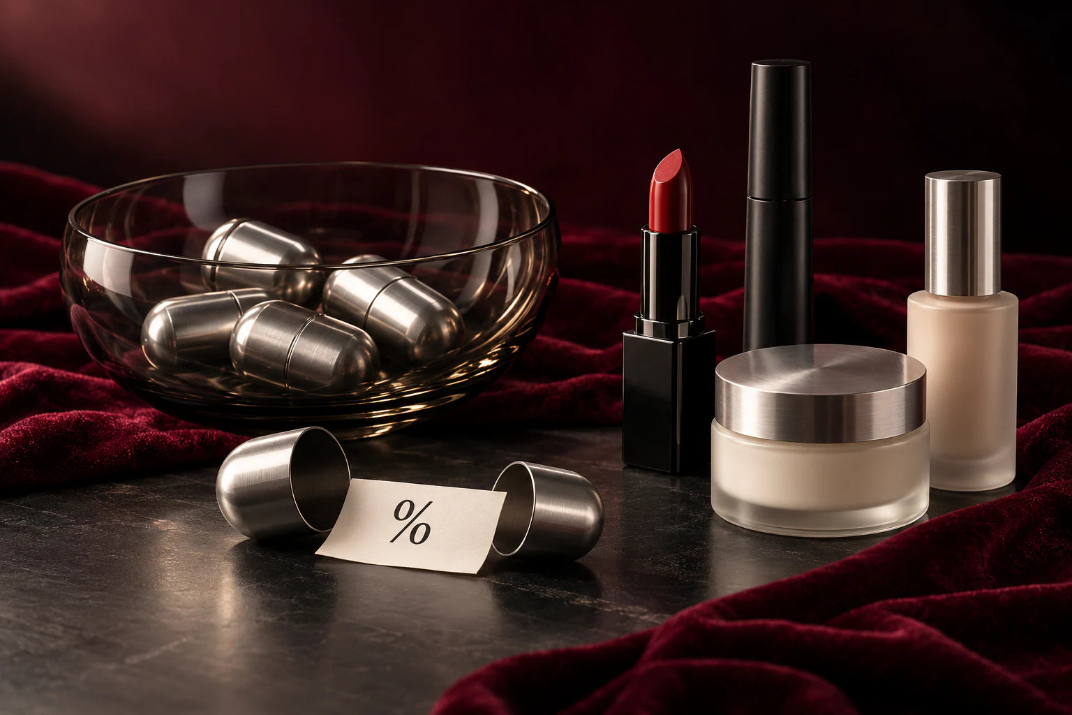 Illustrazione del format Box Live con prodotti beauty e capsule sconto.